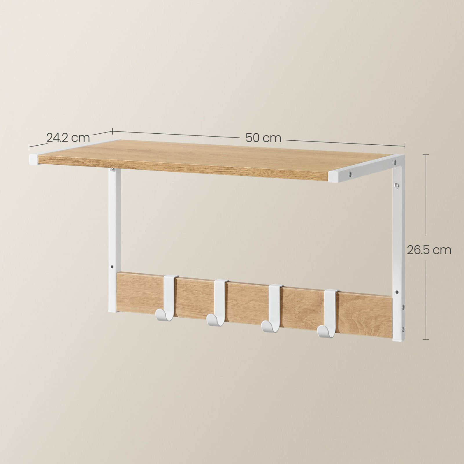 2-delade flytande hyllor, väggmonterade hängande hyllor, displayhylla, ekvit 7 2-delade flytande hyllor, väggmonterade hängande hyllor, displayhylla, ekvit - Bild 7