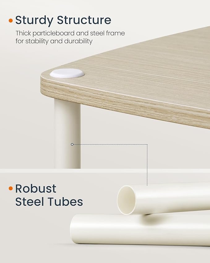 SONGMICS HOME Side Table, Bedside Table, End Table with 3 Storage Shelves, Fabric Basket, for Bedroom, Living Room, Steel Frame, 30 x 34 x 58 cm, Modern, Natural Beige LET286N01 6 SONGMICS HOME Side Table, Bedside Table, End Table with 3 Storage Shelves, Fabric Basket, for Bedroom, Living Room, Steel Frame, 30 x 34 x 58 cm, Modern, Natural Beige LET286N01 - Bild 6