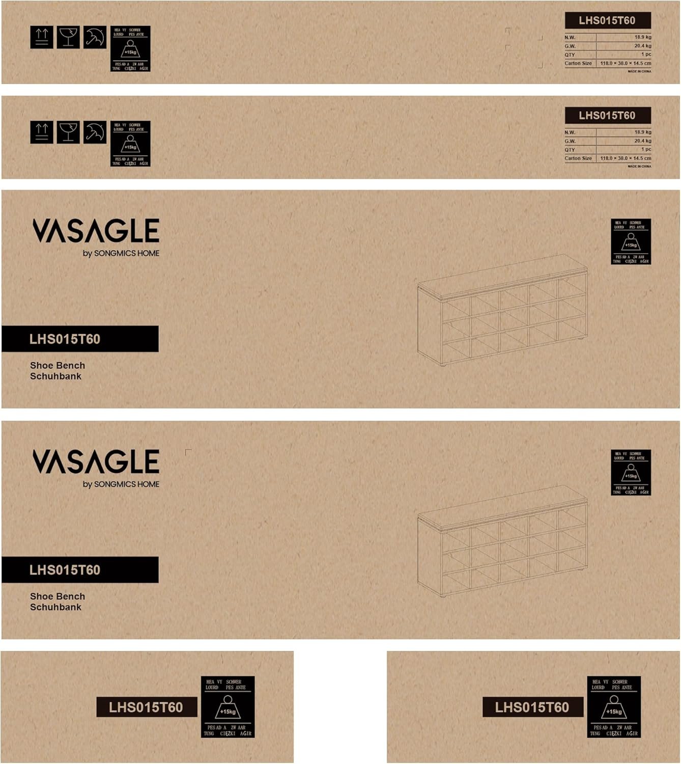 Skohylla, Skobänk med sits, Skoskåp med dyna, Ek med blå ådringar och grå 2 Skohylla, Skobänk med sits, Skoskåp med dyna, Ek med blå ådringar och grå - Bild 2