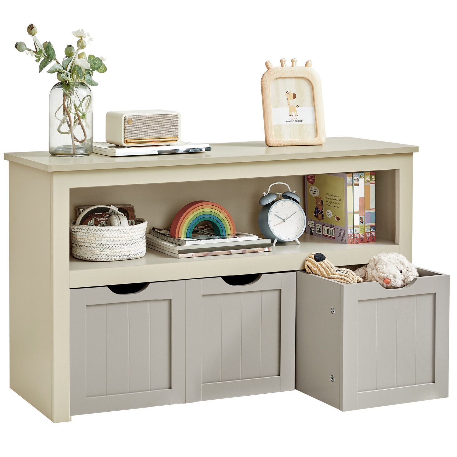 Leksaksförvaring för barn, förvaringsenhet för barn, förvaringsskåp med hjul, gelérosa 2 Leksaksförvaring för barn, förvaringsenhet för barn, förvaringsskåp med hjul, gelérosa - Bild 2