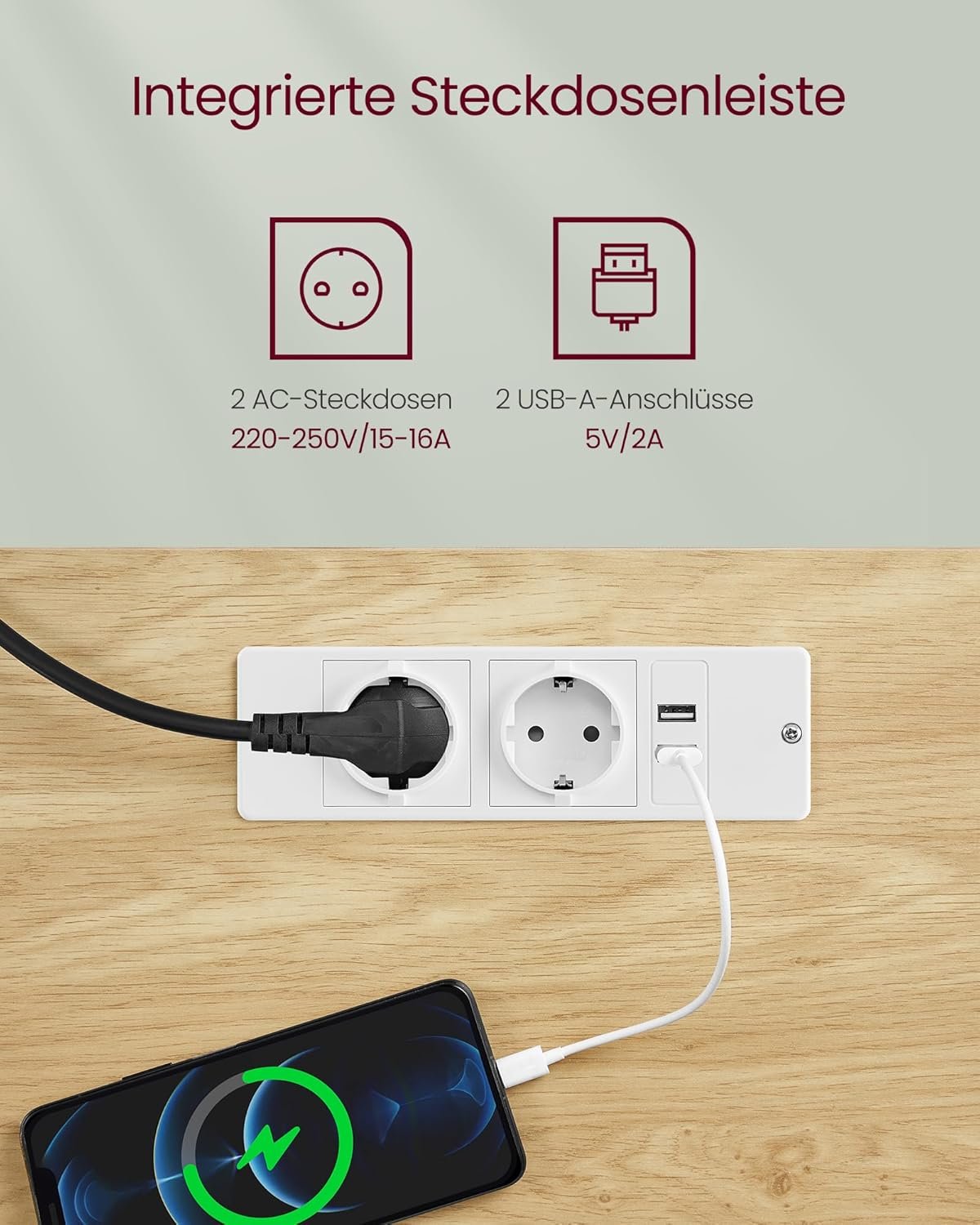 Höjdjusterbart elektriskt skrivbord, 60 x 140 x (72-120), med skärmstativ, Cloud White 5 Höjdjusterbart elektriskt skrivbord, 60 x 140 x (72-120), med skärmstativ, Cloud White - Bild 5