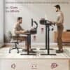 Höj- och sänkbord för ergonomiskt arbete, justerbar höjd 72-120 cm, med monitorstöd och minnesk.