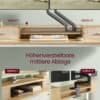 Justerbar monitorarm för ergonomiskt arbetsplatsanpassning.