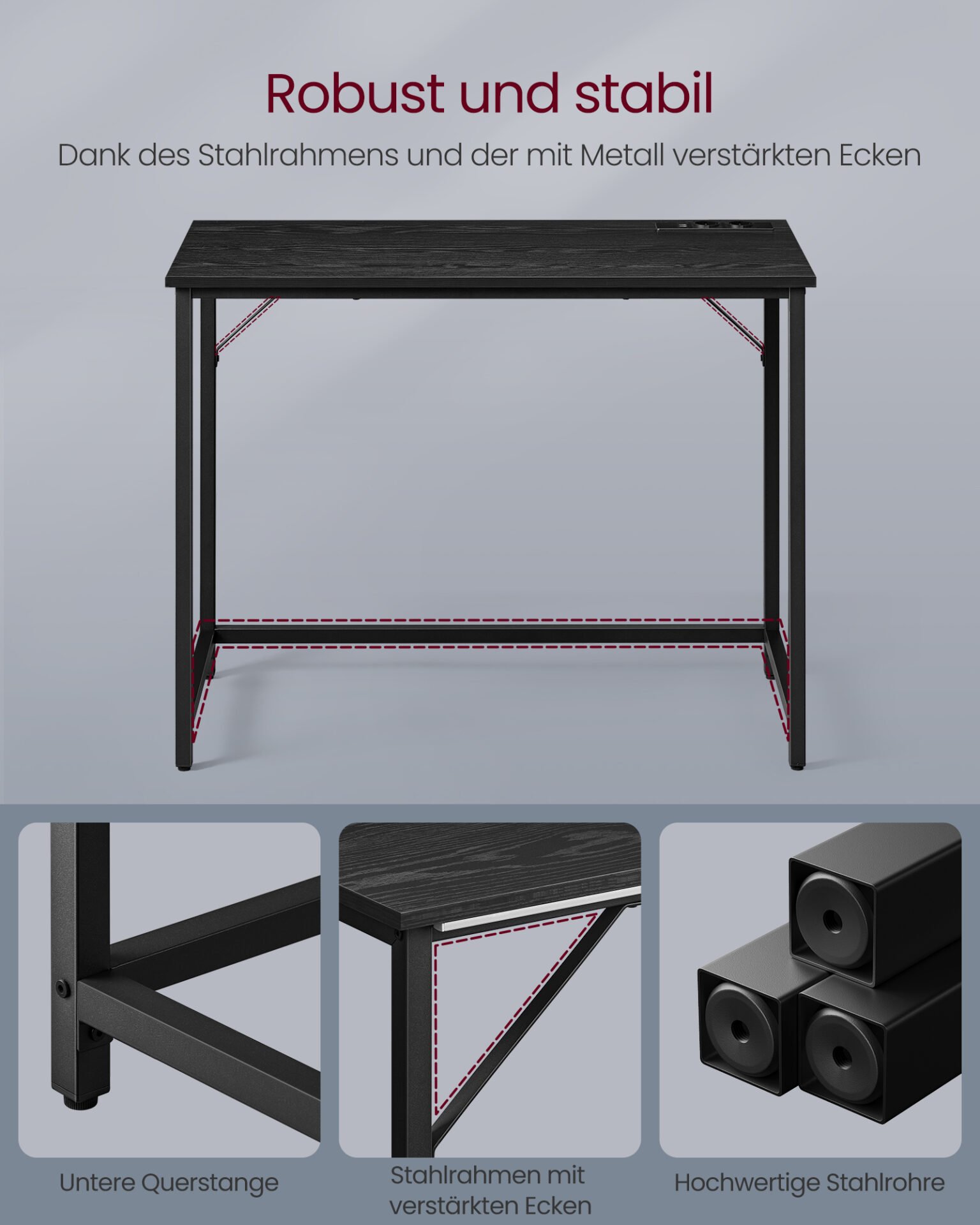 LED-lampor Gamingbord, Skrivbord, Datorbord, Hemmakontor Svart 5 LED-lampor Gamingbord, Skrivbord, Datorbord, Hemmakontor Svart - Bild 5