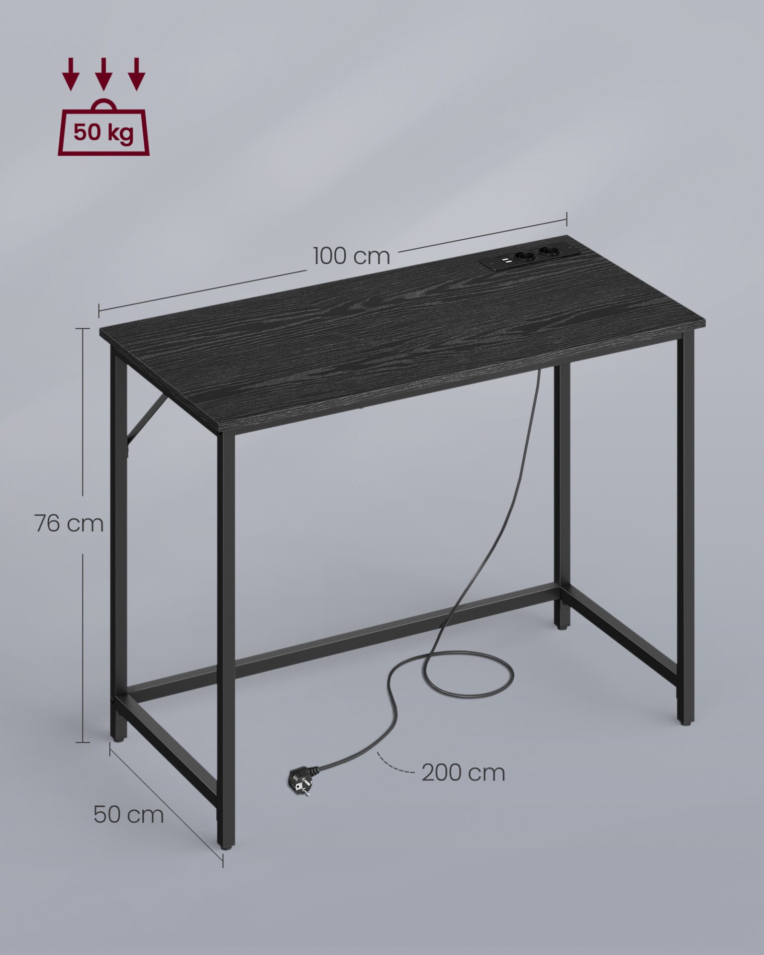 LED-lampor Gamingbord, Skrivbord, Datorbord, Hemmakontor Svart 7 LED-lampor Gamingbord, Skrivbord, Datorbord, Hemmakontor Svart - Bild 7