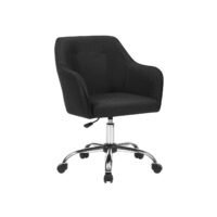 Svart kontorsstol med hjul och justerbar höjd för ergonomisk komfort.