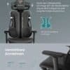 Ergonomisk gamingstol med justerbar nackstöd och armstöd.