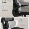 Kontorsstol med ergonomiskt ryggstöd och justerbara armstöd.
