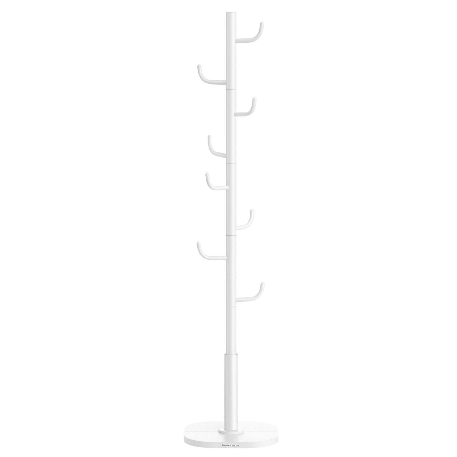 SONGMICS HOME Cactus-Shaped Coat Rack, Coat Rack Stand, Standing Coat Rack, 8 Sturdy Hooks with Curved Ends, 175.3 cm Tall, for Clothes, Hats, Bags, Cloud White RCR039W01 1 SONGMICS HOME Cactus-Shaped Coat Rack, Coat Rack Stand, Standing Coat Rack, 8 Sturdy Hooks with Curved Ends, 175.3 cm Tall, for Clothes, Hats, Bags, Cloud White RCR039W01