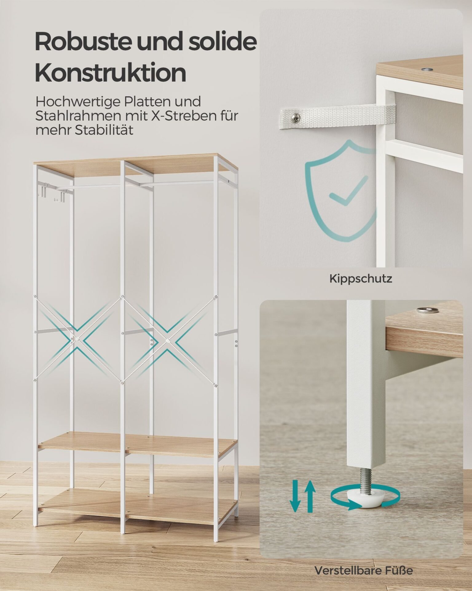 VASAGLE Floating Shelf Wall Mounted LWS440B01 5 VASAGLE Floating Shelf Wall Mounted LWS440B01 - Bild 5