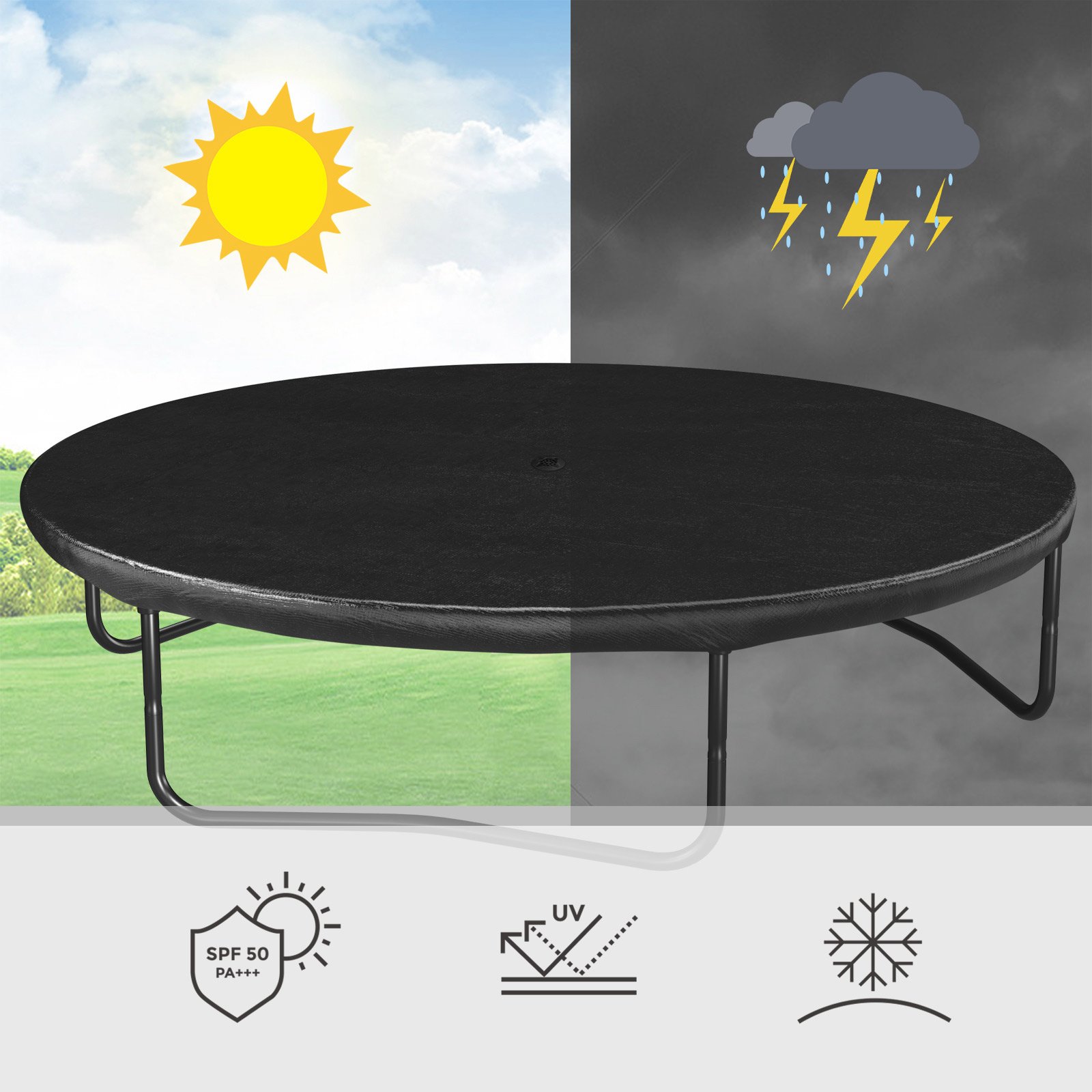 SONGMICS Replacement Trampoline Safety Pad Mat, Standard Spring Cover for 6 ft Trampolines, 183 cm in Diameter, 28 cm Wide, UV-Resistant, Tear-Resistant, Edge Protection, Blue STP6FT 4 SONGMICS Replacement Trampoline Safety Pad Mat, Standard Spring Cover for 6 ft Trampolines, 183 cm in Diameter, 28 cm Wide, UV-Resistant, Tear-Resistant, Edge Protection, Blue STP6FT - Bild 4