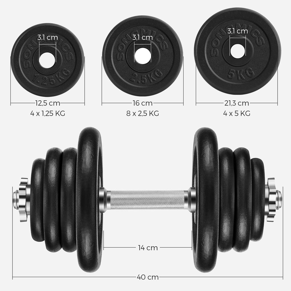 SONGMICS cast iron dumbbell-Single Piece 7 SONGMICS cast iron dumbbell-Single Piece - Bild 7