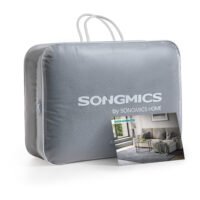 SONGMICS Rug, 160 x 230 cm, Non-Slip Rug, Home Decor, for Living Room, Bedroom, Nursery, Machine Washable, Modern Style, Dove Gray TAR013G01