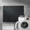 Modern charcoal gray rug for living room or bedroom decor.