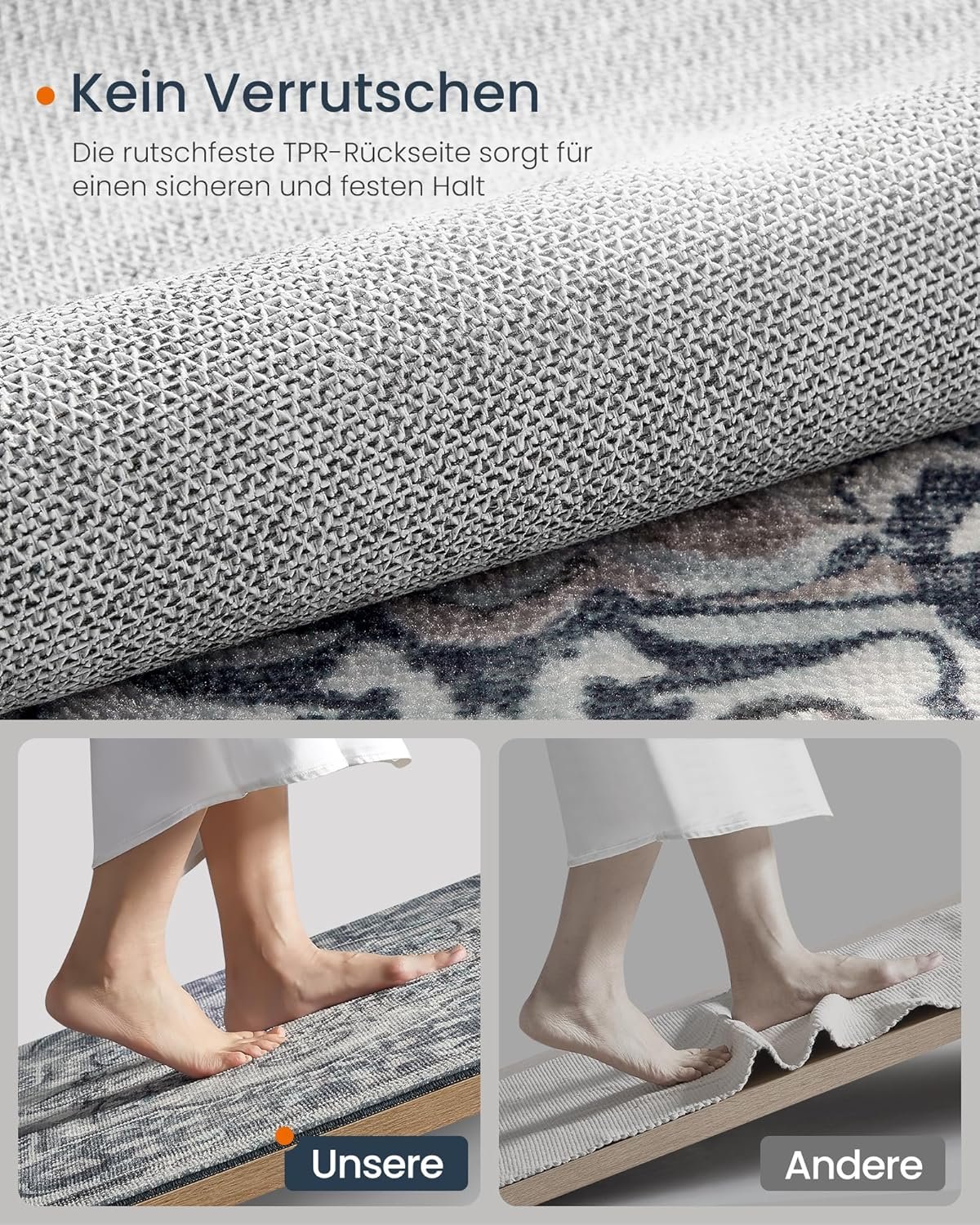 Matta 120 x 170 cm Vardagsrumsmatta Halkfri Matta Traditionell Vintage Style Living, Aqua Blå 3 Matta 120 x 170 cm Vardagsrumsmatta Halkfri Matta Traditionell Vintage Style Living, Aqua Blå - Bild 3