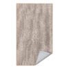 Beige jute-look area rug with non-slip backing for home decor.