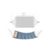 Illustration of a hammock with measurements 355cm x 200cm, including bamboo spreaders and pillow.