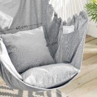 SONGMICS GDC187G01 Hanging Chair, Hanging Chair with 2 Cushions, Metal Chain, Maximum Load 150 kg, Indoor and Outdoor Use, Living Room, Bedroom, Grey 4 SONGMICS GDC187G01 Hanging Chair, Hanging Chair with 2 Cushions, Metal Chain, Maximum Load 150 kg, Indoor and Outdoor Use, Living Room, Bedroom, Grey - Bild 4