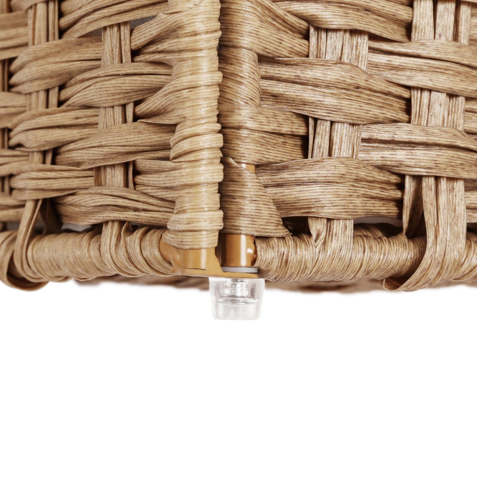 SONGMICS Handwoven Laundry Basket, 110L Synthetic Rattan Divided Clothes Hamper with Lid and Handles, Foldable, Removable Liner Bag, Natural LCB52NL 5 SONGMICS Handwoven Laundry Basket, 110L Synthetic Rattan Divided Clothes Hamper with Lid and Handles, Foldable, Removable Liner Bag, Natural LCB52NL - Bild 5