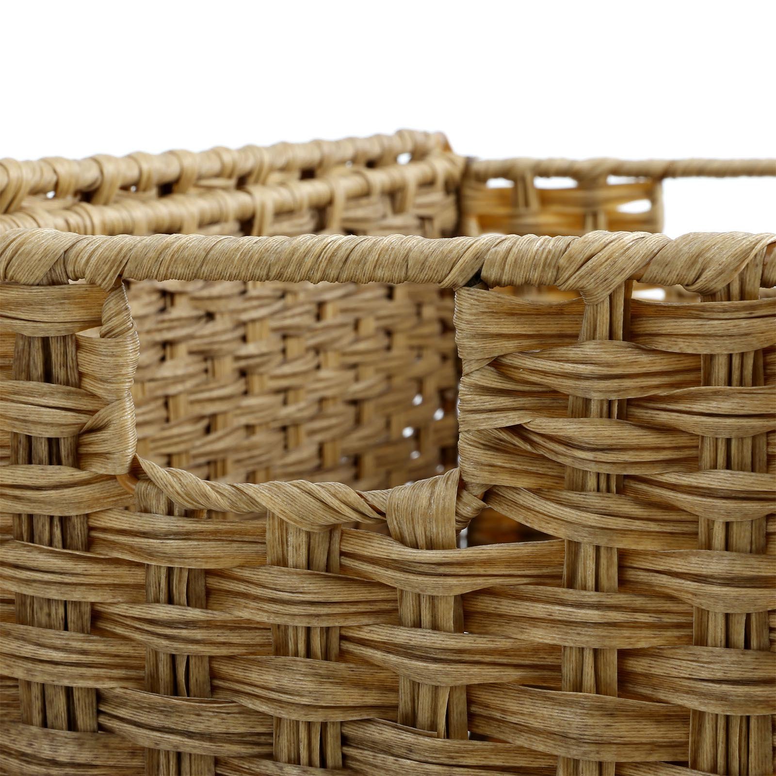 SONGMICS Handwoven Laundry Basket, 110L Synthetic Rattan Divided Clothes Hamper with Lid and Handles, Foldable, Removable Liner Bag, Natural LCB52NL 6 SONGMICS Handwoven Laundry Basket, 110L Synthetic Rattan Divided Clothes Hamper with Lid and Handles, Foldable, Removable Liner Bag, Natural LCB52NL - Bild 6