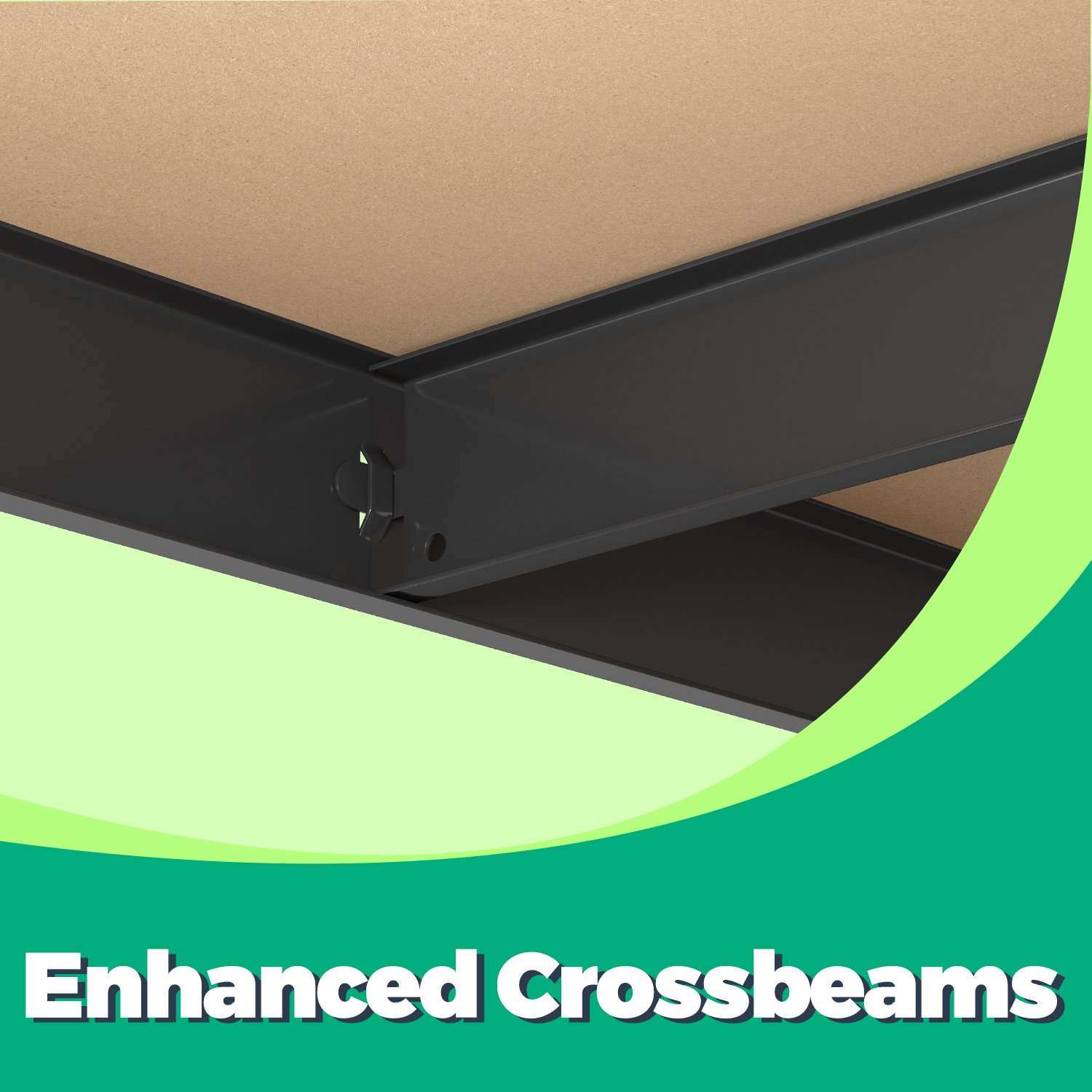 Förvaringshyllor med 5 våningar, set om 2, justerbara garagehyllor, svarta 3 Förvaringshyllor med 5 våningar, set om 2, justerbara garagehyllor, svarta - Bild 3