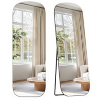 Helkroppsspegel, 160 x 50 cm, aluminiumram, bläcksvart