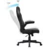 Justering av kontorsstol för optimal komfort och ergonomi.