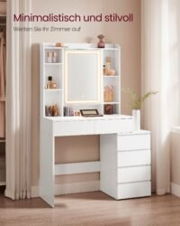 LED-belysningsbord med justerbar ljusstyrka, sminkbord, Cloud White 7 LED-belysningsbord med justerbar ljusstyrka, sminkbord, Cloud White - Bild 7