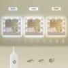 LED-lampor visar 3000K, 4000K och 6000K ljusfärger.
