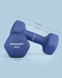 Set med 2 hantlar, hexagon, neoprenbeläggning, styrketräning, träning, fitnessträning, hem - Bild 5