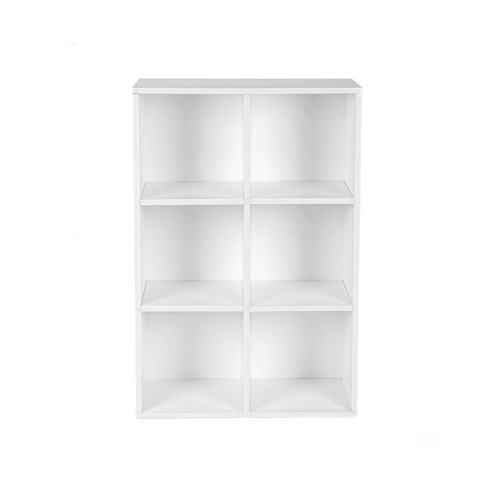 VASAGLE Wooden 3-Tier Bookcase Book Shelf Display Storage Shelf with 6 Compartments White LBC203D 2 VASAGLE Wooden 3-Tier Bookcase Book Shelf Display Storage Shelf with 6 Compartments White LBC203D - Bild 2