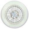 Modern takfläkt med LED-belysning och fjärrkontroll.