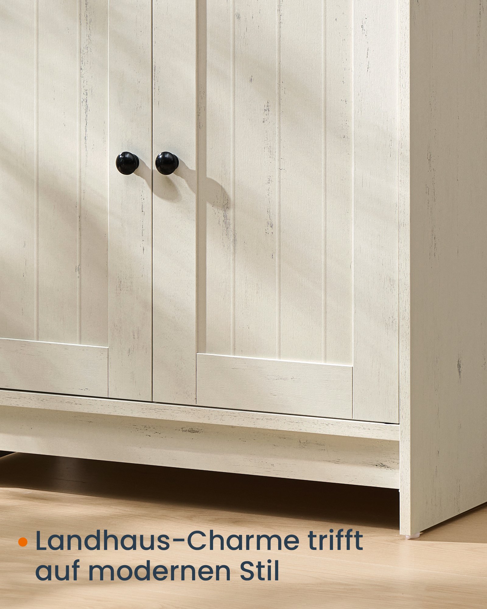 SONGMICS HOME Bathroom Under Sink Cabinet, Superfast Toolless Assembly, Floor Standing Storage Cupboard Basin Unit, Adjustable Shelf, for Washbasins with/without Pedestal, Rustic White BBC223WJ01 6 SONGMICS HOME Bathroom Under Sink Cabinet, Superfast Toolless Assembly, Floor Standing Storage Cupboard Basin Unit, Adjustable Shelf, for Washbasins with/without Pedestal, Rustic White BBC223WJ01 - Bild 6
