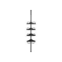 Hörnhylla för badrum, teleskopisk duschhylla, 85-305 cm