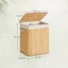 Bambu tvättkorg med lock, 120 liter, naturligt bambu material.
