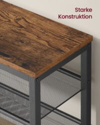 Skohylla i 3 nivåer, industriell stil, 28 x 75 x 50 cm - Bild 4