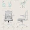 Ergonomisk kontorsstol för vuxna och barn, justerbar höjd 90-105 cm, maxvikt 120 kg.