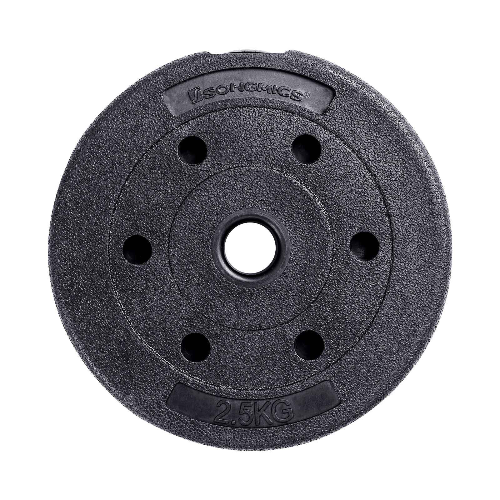 SONGMICS 2-in-1 Dumbbells Set, 2 x 10 kg Adjustable Dumbbells with Extra Barbell Bar, Plastic-Coated Weight Plates, Fitness Exercise, Home Gym, Black SYL20HBK 4 SONGMICS 2-in-1 Dumbbells Set, 2 x 10 kg Adjustable Dumbbells with Extra Barbell Bar, Plastic-Coated Weight Plates, Fitness Exercise, Home Gym, Black SYL20HBK - Bild 4