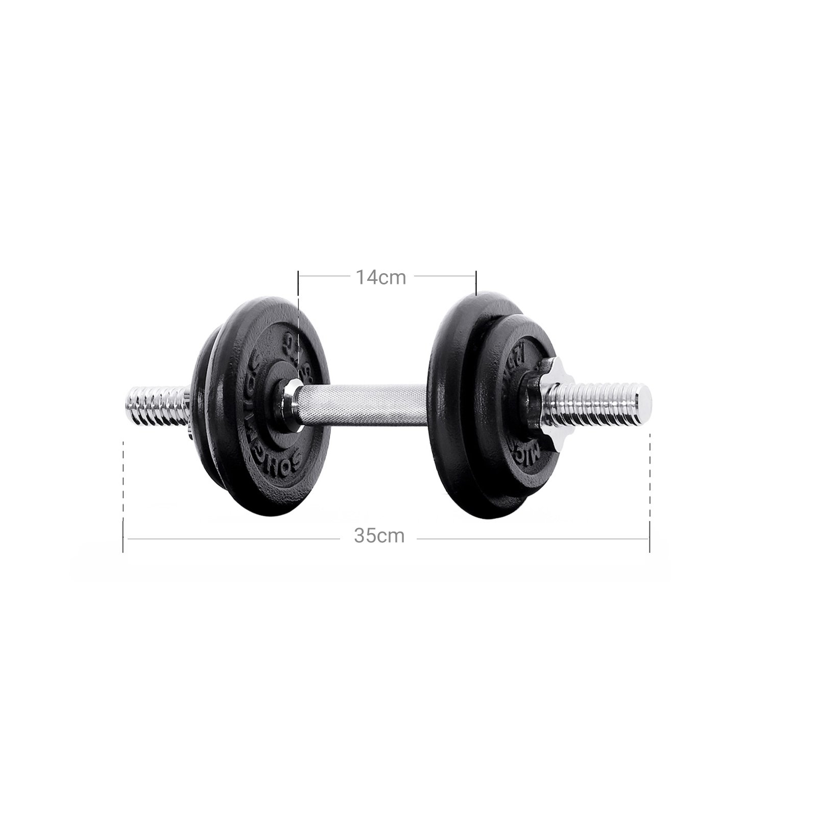 SONGMICS 2-in-1 Dumbbells Set, 2 x 15 kg Cast Iron Adjustable Weights, with Extra Steel Barbell Bar, Fitness Training, Weight Lifting, at Home Gym, Black SYL30LBK 6 SONGMICS 2-in-1 Dumbbells Set, 2 x 15 kg Cast Iron Adjustable Weights, with Extra Steel Barbell Bar, Fitness Training, Weight Lifting, at Home Gym, Black SYL30LBK - Bild 6
