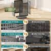 Hållbar plastkonstruktion för förvaring och organisering.