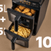 Air Fryer Promis Frp1560 Dubbel 10L Vertikal Dubbelkammar Air Fryer - Bild 3
