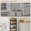 SONGMICS 4-Tier Storage Trolley, Rolling Trolley with Handle, 2 Small Organisers, Steel Frame, Steel Baskets, Utility Cart, Easy Assembly, for Bathroom Laundry Room, Black BSC077BZ01 - Bild 3