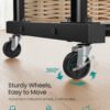SONGMICS Clothes Rack, Garment Rack on Wheels, Coat Rack, 2 Lockable Wheels, Bedroom, Double Rods, Holds up to 90 kg, 46.5 x 110 x 155.5 cm, Ink Black HSR017BH01 - Bild 4
