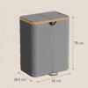 Tvättkorg med lock och sorteringsfunktion – 150 liter - Bild 2