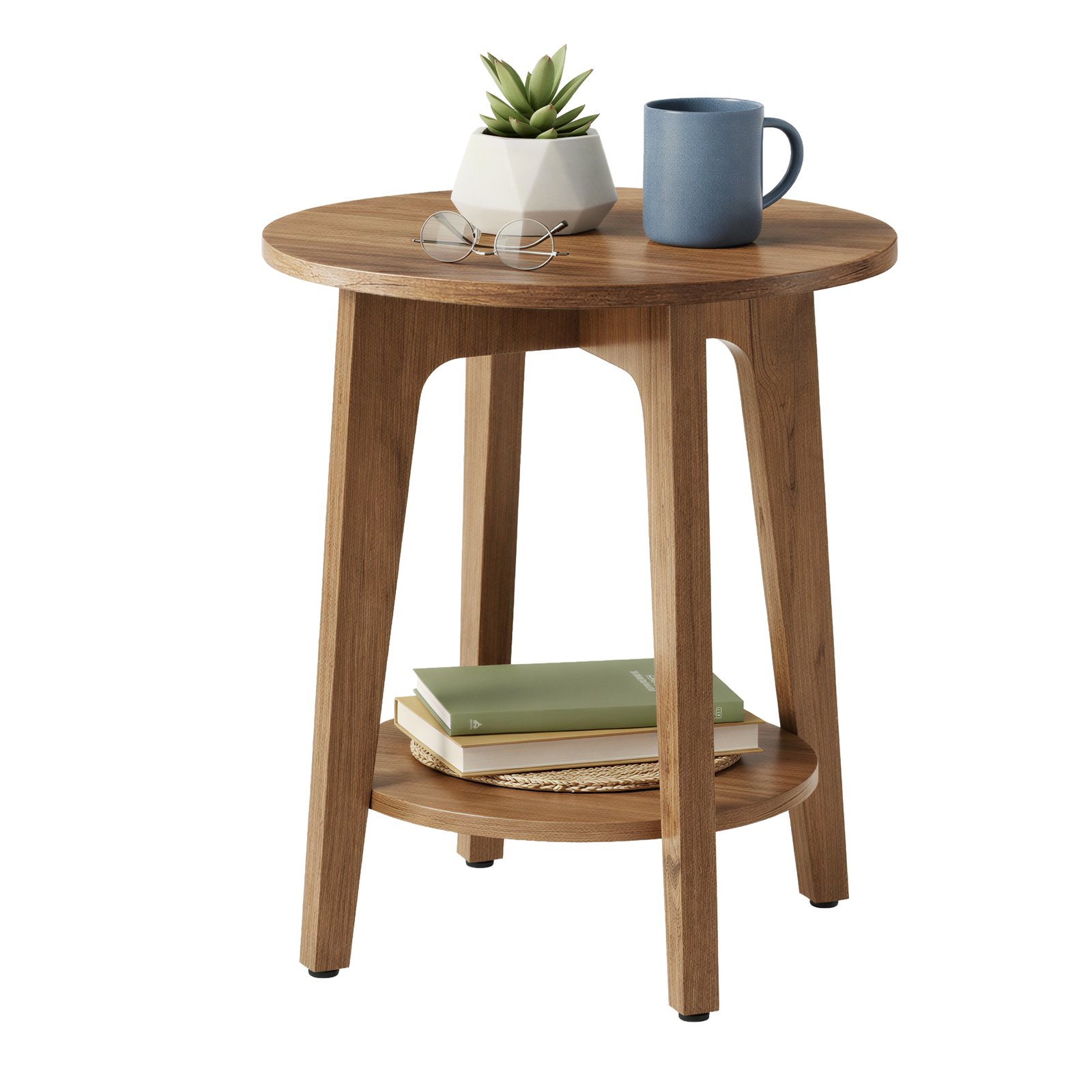 Vasagle Maezo Collection - Side Table with Bottom Shelf, Modern Style, Bedside Table, Sofa End, for Small Spaces, Living Room, Honey Brown LET283T41V1 1 Vasagle Maezo Collection - Side Table with Bottom Shelf, Modern Style, Bedside Table, Sofa End, for Small Spaces, Living Room, Honey Brown LET283T41V1
