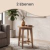 Vasagle Maezo Collection - Side Table with Bottom Shelf, Modern Style, Bedside Table, Sofa End, for Small Spaces, Living Room, Honey Brown LET283T41V1 - Bild 5