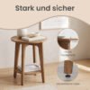 Vasagle Maezo Collection - Side Table with Bottom Shelf, Modern Style, Bedside Table, Sofa End, for Small Spaces, Living Room, Honey Brown LET283T41V1 - Bild 6