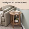 Vasagle Maezo Collection - Side Table with Bottom Shelf, Modern Style, Bedside Table, Sofa End, for Small Spaces, Living Room, Honey Brown LET283T41V1 - Bild 7