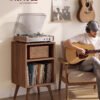 VASAGLE Side Table, Record Player Stand, Holds 160 Albums - Bild 2