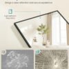 SONGMICS Full Length Mirror, Rectangle Full Body Floor Mirror with Stand, Aluminium Alloy Frame, Tempered Glass, for Bedroom, Living Room, Cloakroom, Square Corner, 160 x 50 cm, Matte Black LFM050BD01 - Bild 3